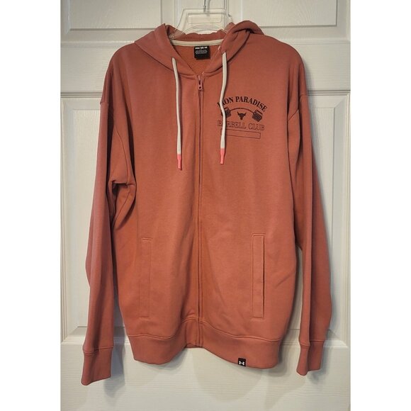Under Armour Loose Fit Heavy Weight Terry Project Rock Zull Zip Hoodie Size M